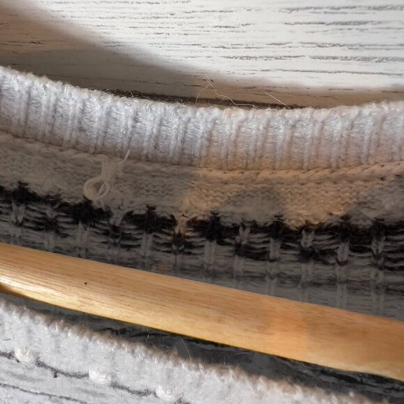 H&M Sweater Womens Light Size XS Gray Alpaca Wool Fair Isle Comfy Cozy Fall Wear - Picture 6 of 13